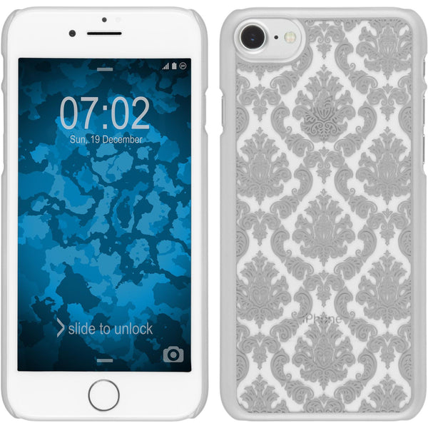 Hardcase für Apple iPhone 7 / 8 / SE 2020 Damask silber