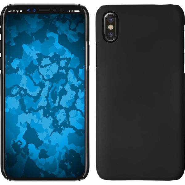 Hardcase für Apple iPhone X / XS gummiert schwarz