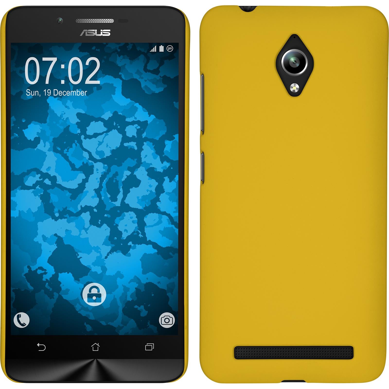 Hardcase für Asus Zenfone Go (ZC500TG) gummiert gelb