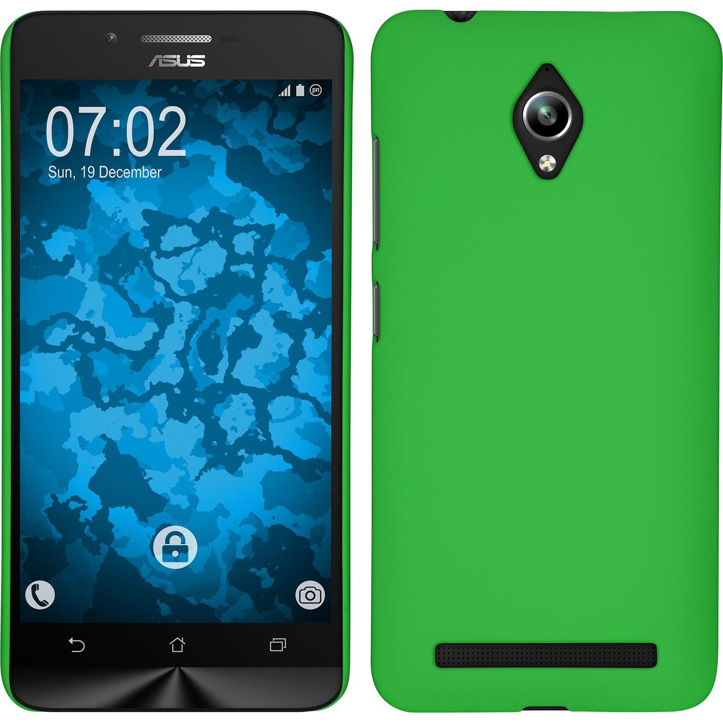 Hardcase für Asus Zenfone Go (ZC500TG) gummiert grün