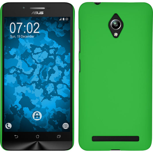 Hardcase für Asus Zenfone Go (ZC500TG) gummiert grün