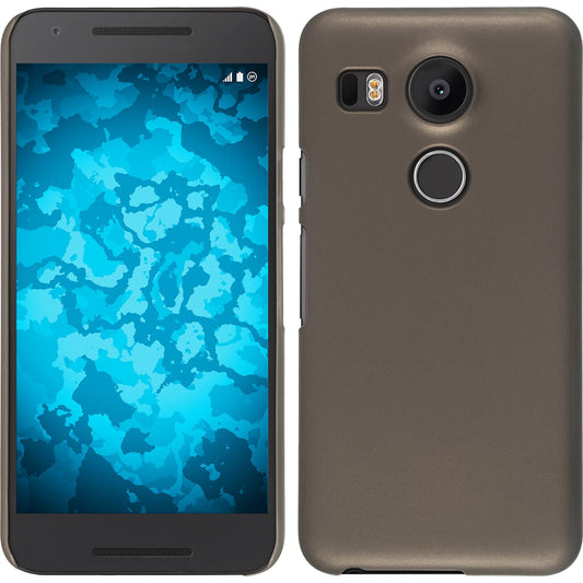 Hardcase für Google Nexus 5X gummiert gold