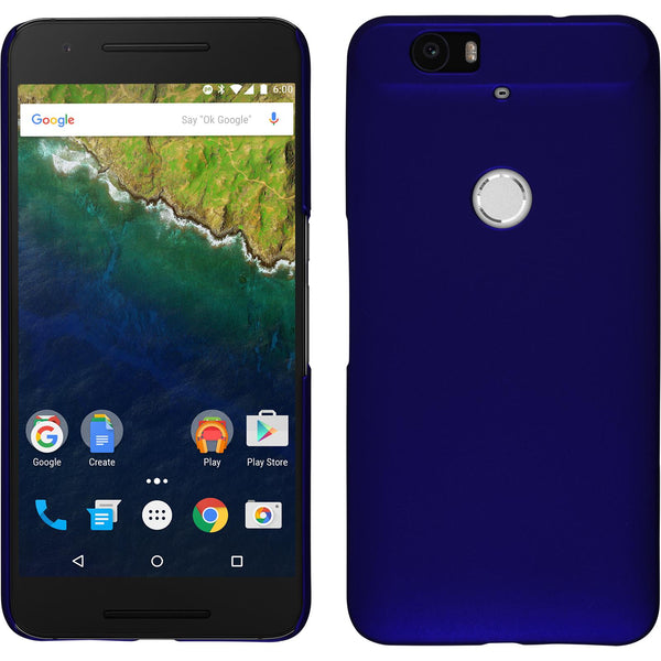 Hardcase für Google Nexus 6P gummiert blau