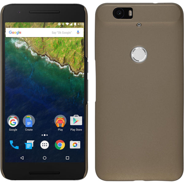 Hardcase für Google Nexus 6P gummiert gold
