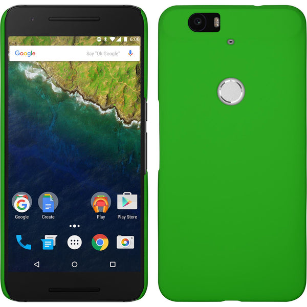 Hardcase für Google Nexus 6P gummiert grün