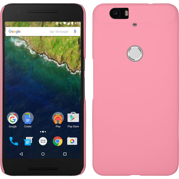 Hardcase für Google Nexus 6P gummiert rosa