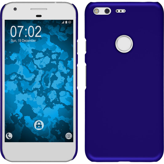 Hardcase für Google Pixel gummiert blau