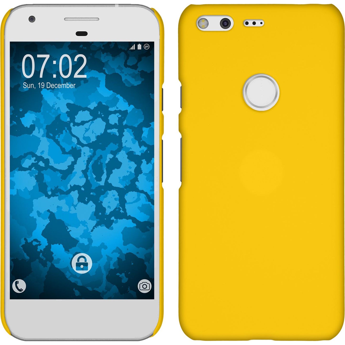 Hardcase für Google Pixel gummiert gelb