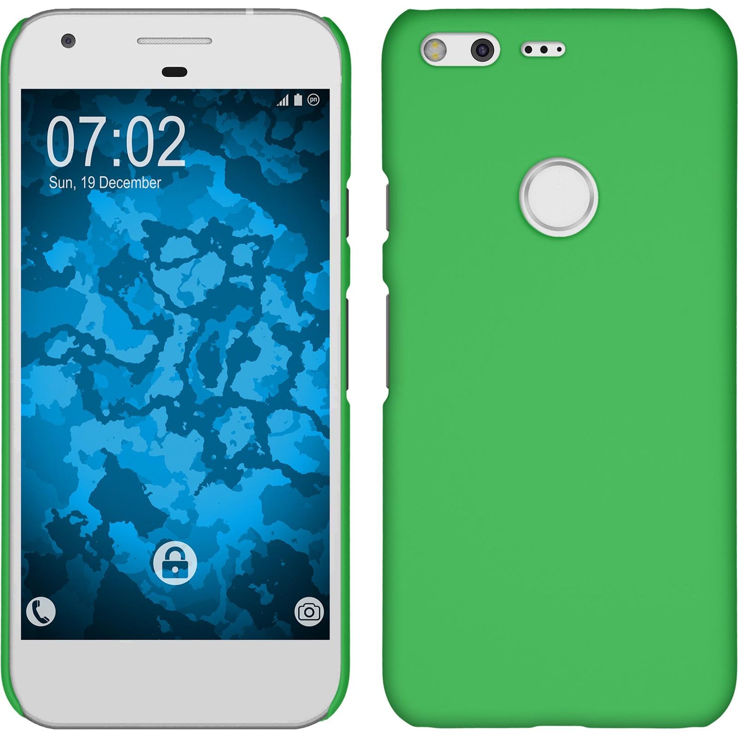 Hardcase für Google Pixel XL gummiert grün