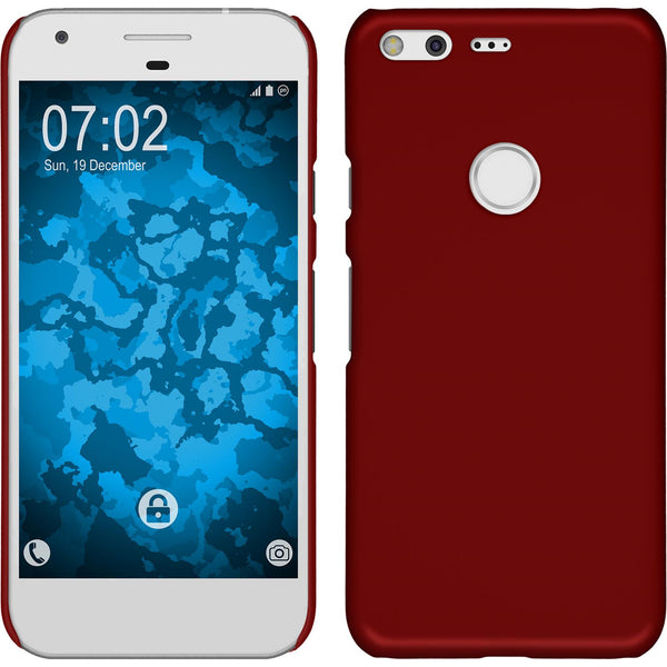 Hardcase für Google Pixel XL gummiert rot