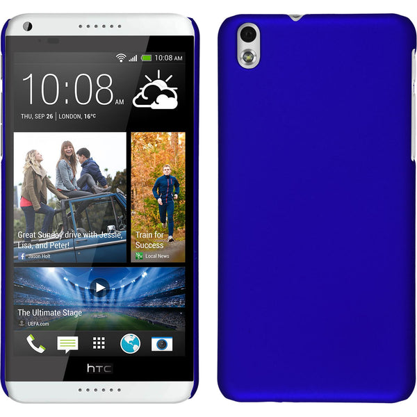 Hardcase für HTC Desire 816 gummiert blau