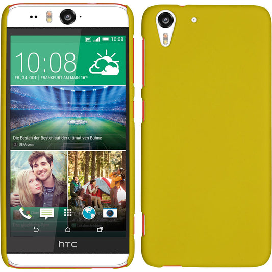 Hardcase für HTC Desire Eye gummiert gelb