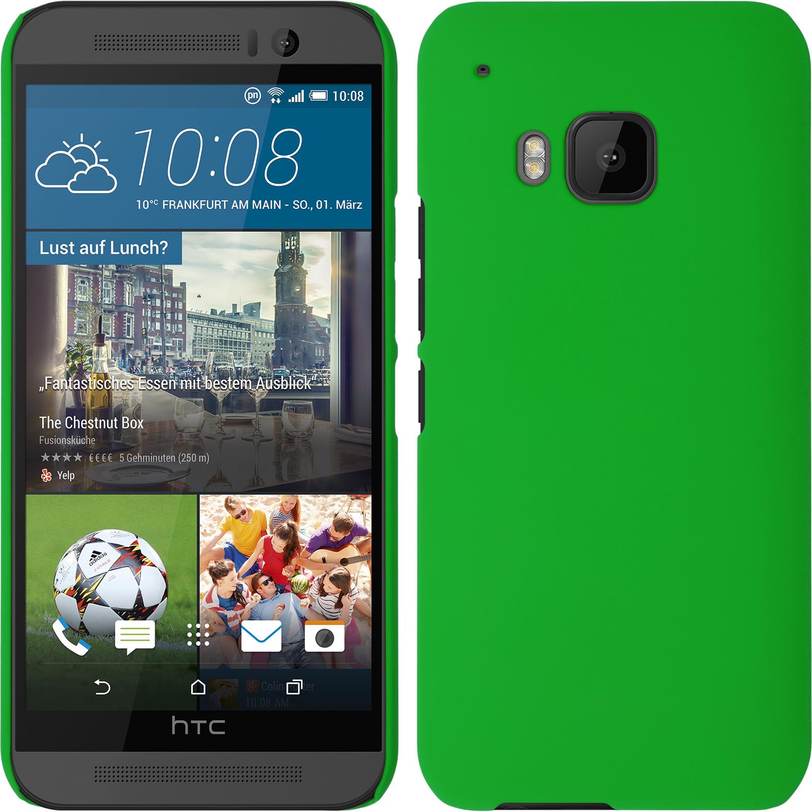 Hardcase für HTC One M9 gummiert grün