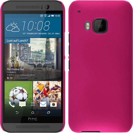 Hardcase für HTC One M9 gummiert pink