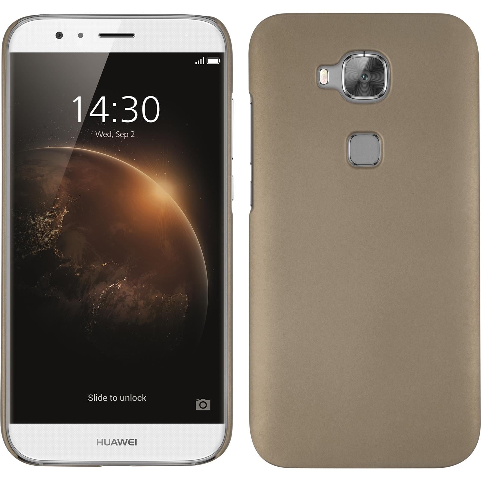 Hardcase für Huawei G8 gummiert gold