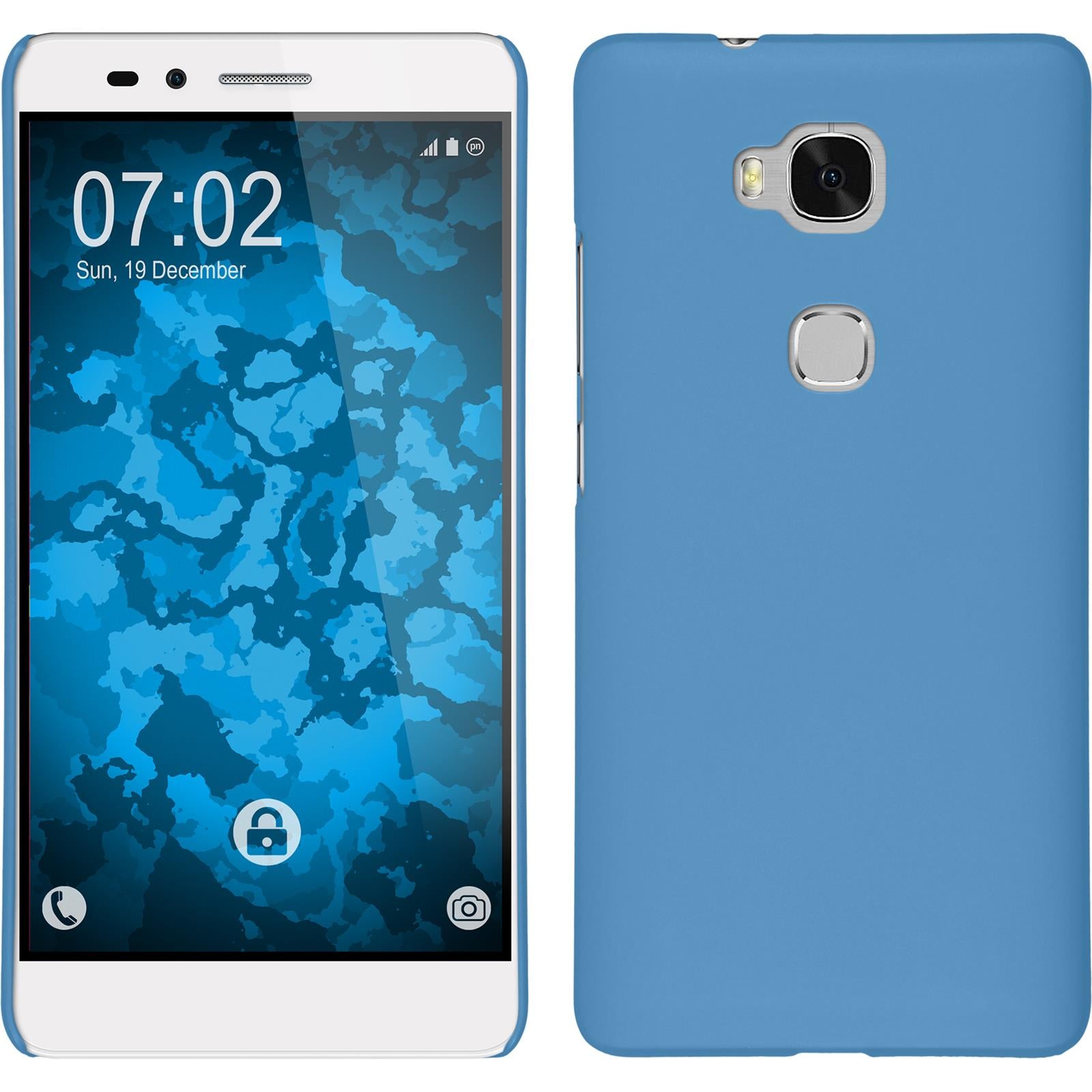 Hardcase für Huawei Honor 5X gummiert hellblau