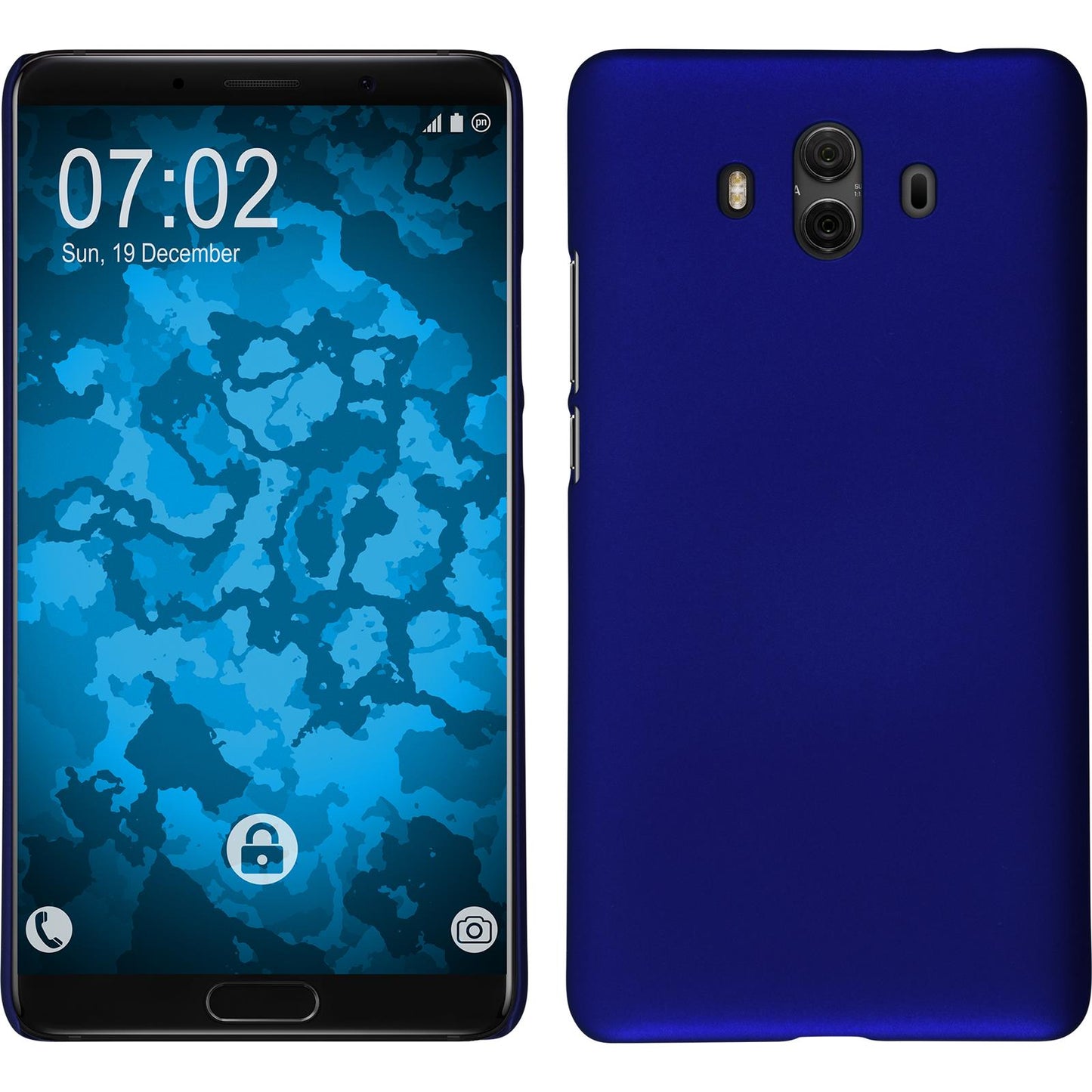 Hardcase für Huawei Mate 10 gummiert blau