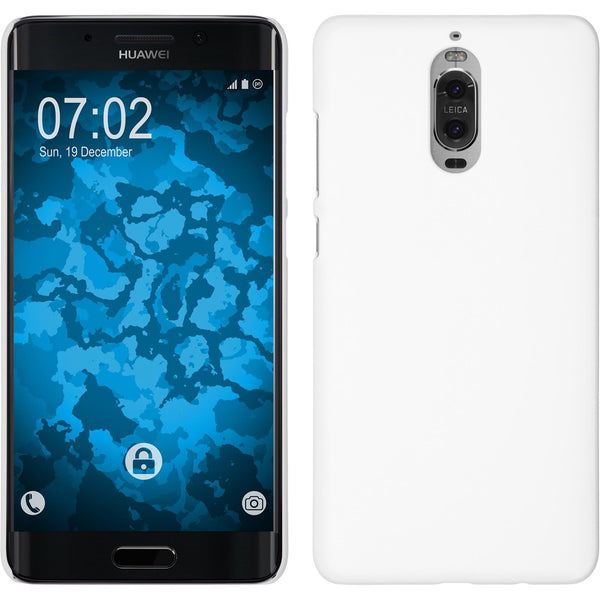 Hardcase für Huawei Mate 9 Pro gummiert weiﬂ