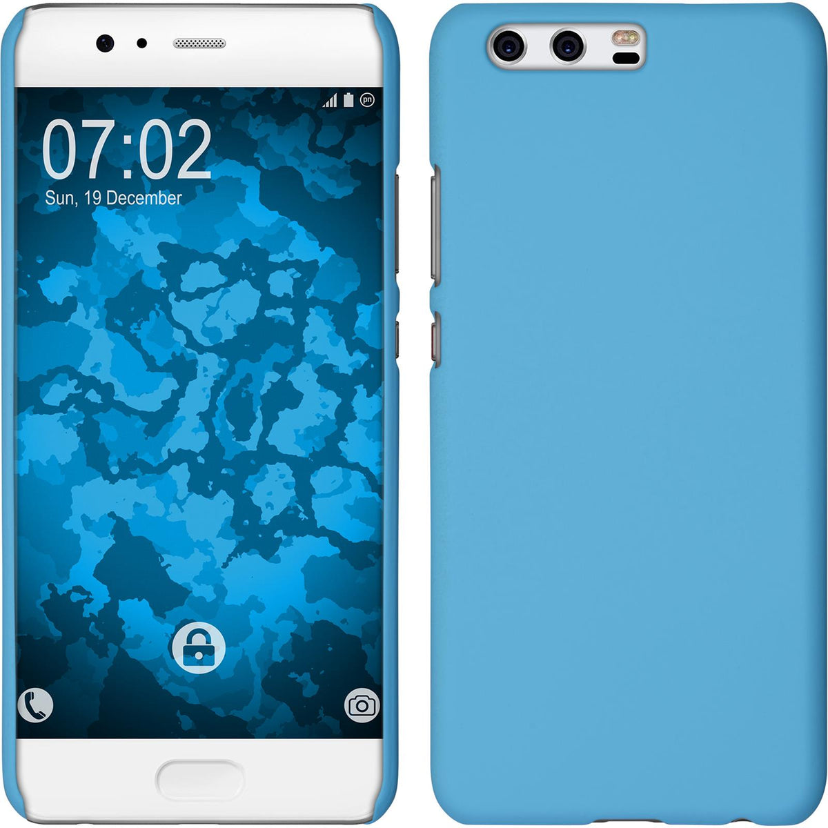 Hardcase für Huawei P10 Plus gummiert hellblau