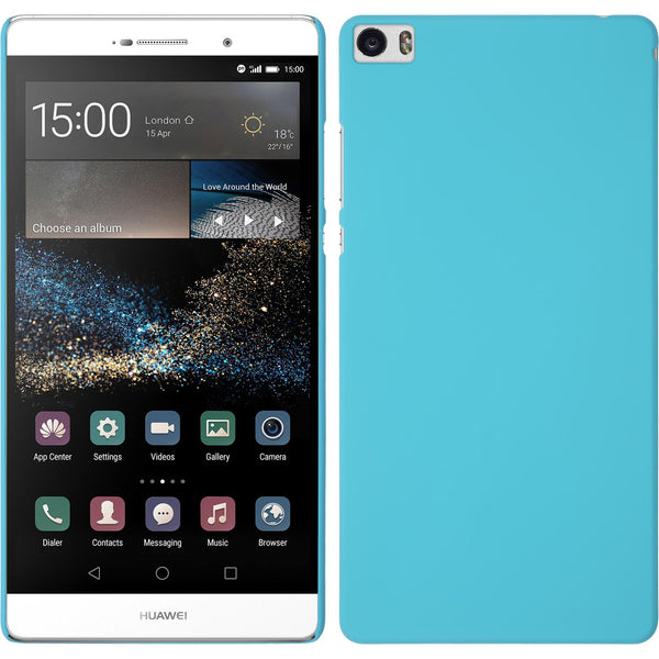 Hardcase für Huawei P8max gummiert hellblau
