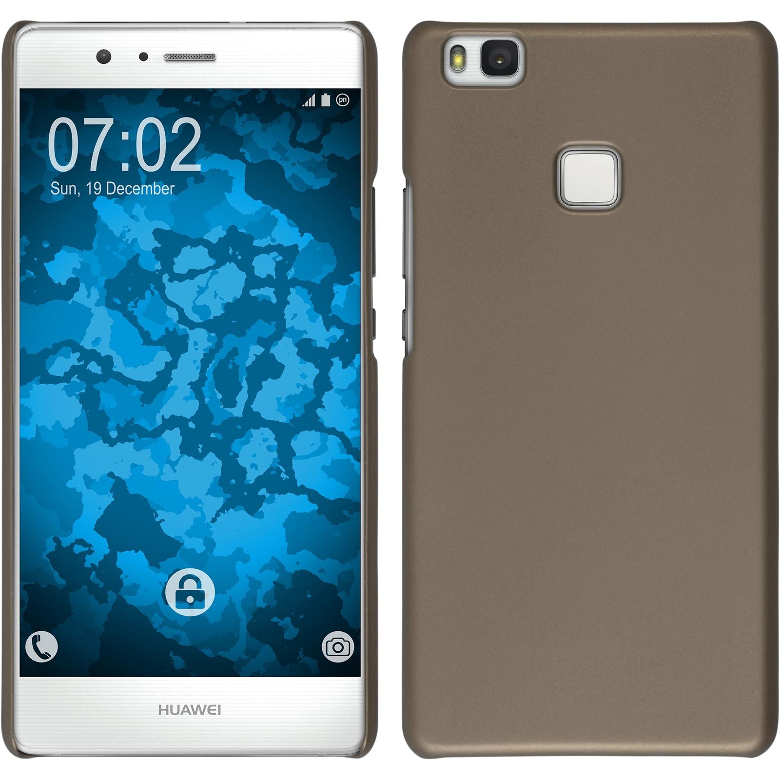 Hardcase für Huawei P9 Lite gummiert gold