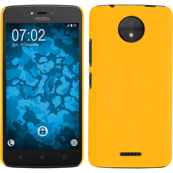 Hardcase für Lenovo Moto C gummiert gelb