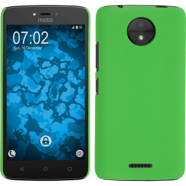Hardcase für Lenovo Moto C gummiert grün