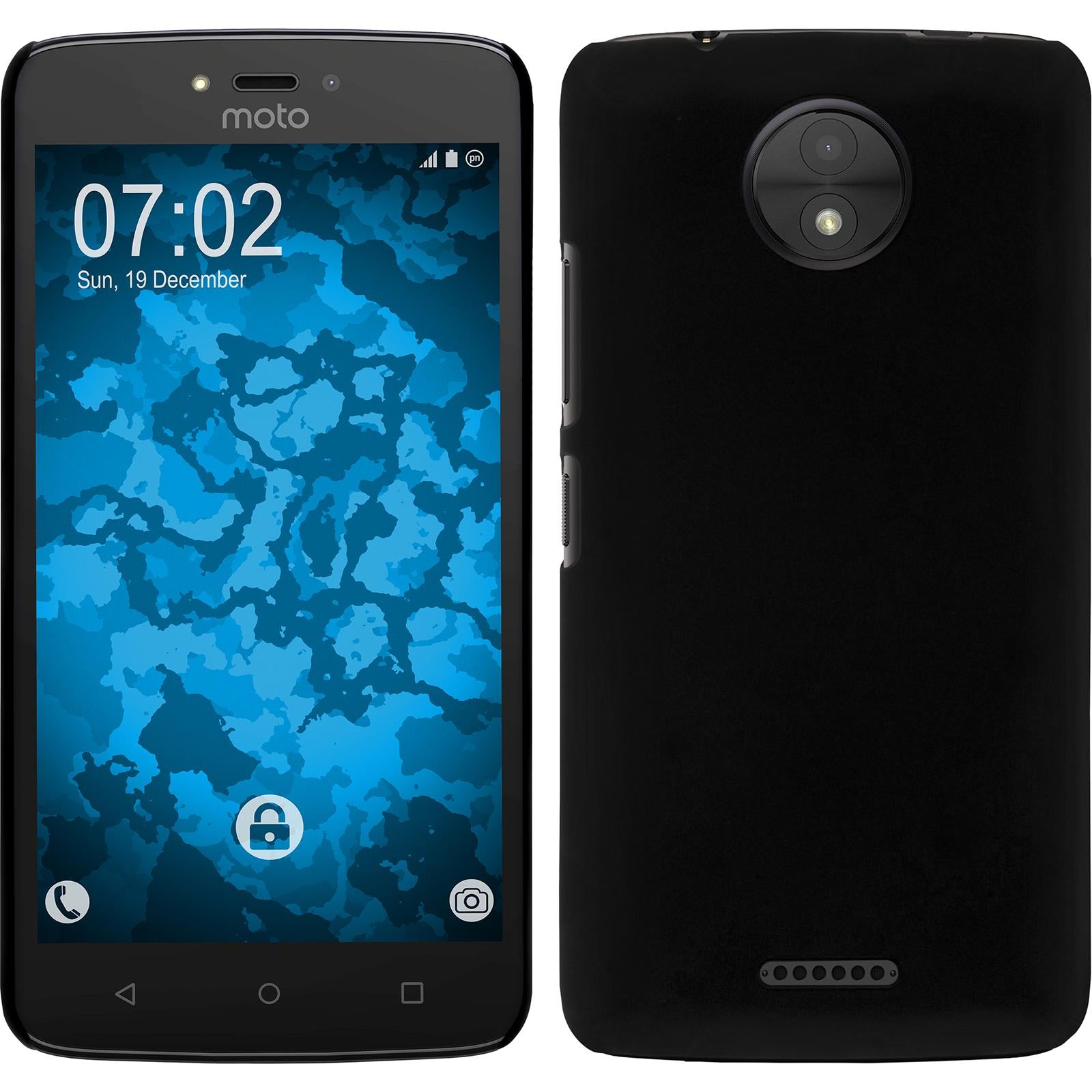 Hardcase für Lenovo Moto C gummiert schwarz