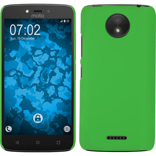Hardcase für Lenovo Moto C Plus gummiert grün