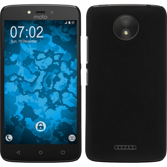 Hardcase für Lenovo Moto C Plus gummiert schwarz