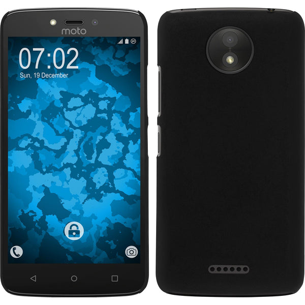 Hardcase für Lenovo Moto C Plus gummiert schwarz