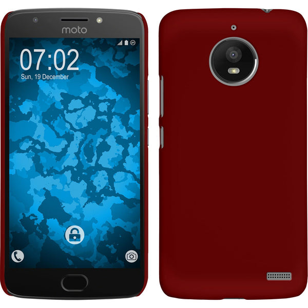 Hardcase für Lenovo Moto E4 (EU Version) gummiert rot