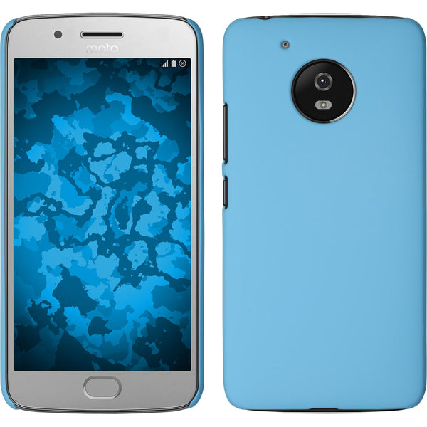 Hardcase für Lenovo Moto G5 gummiert hellblau