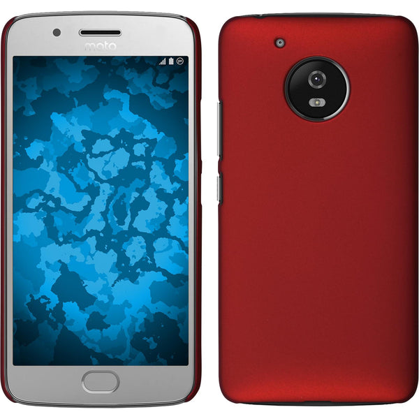 Hardcase für Lenovo Moto G5 gummiert rot