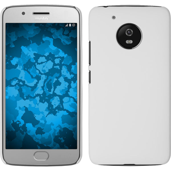 Hardcase für Lenovo Moto G5 gummiert weiﬂ