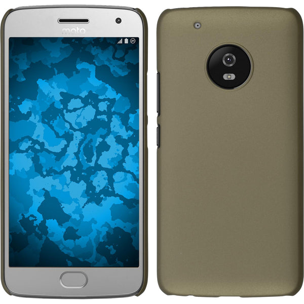 Hardcase für Lenovo Moto G5 Plus gummiert gold