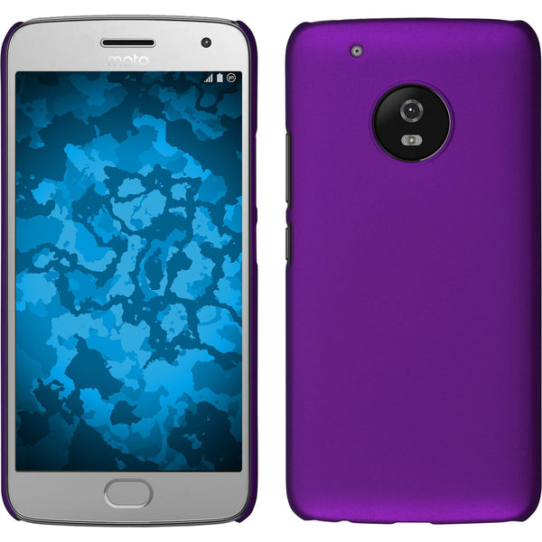 Hardcase für Lenovo Moto G5 Plus gummiert lila