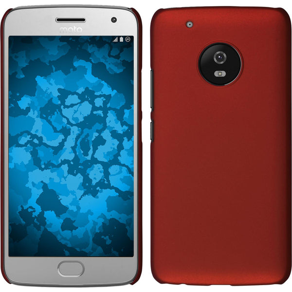 Hardcase für Lenovo Moto G5 Plus gummiert rot
