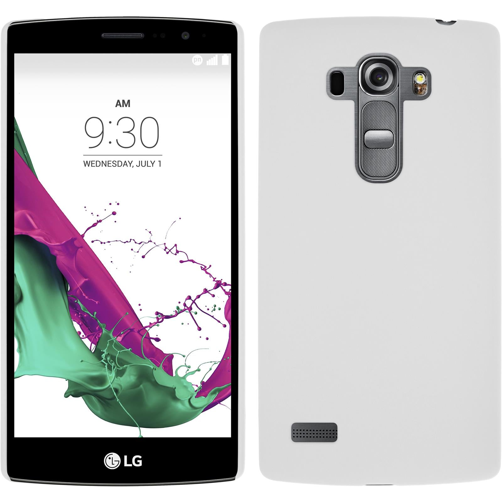 Hardcase für LG G4s / G4 Beat gummiert weiﬂ