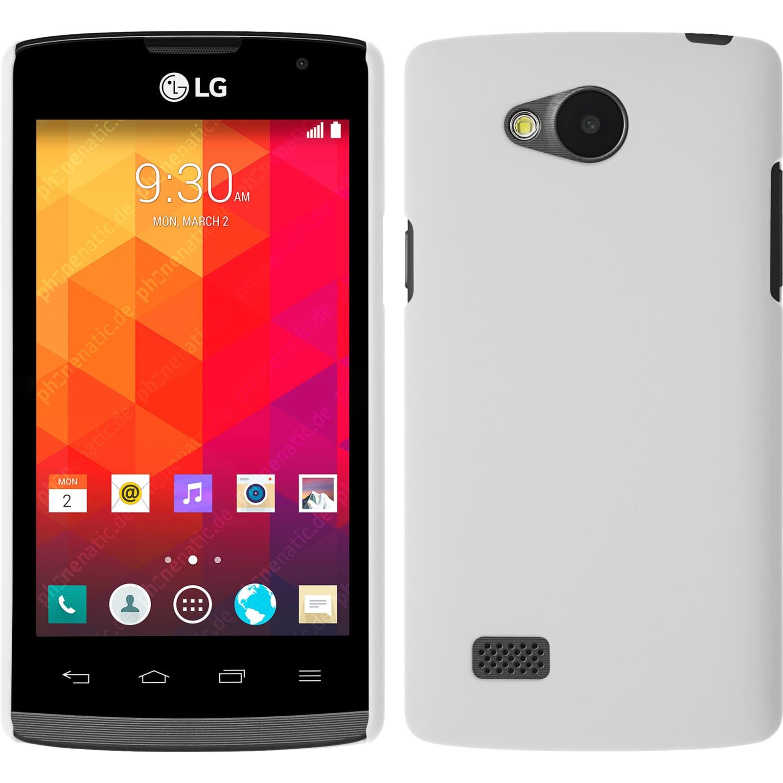 Hardcase für LG Joy gummiert weiﬂ