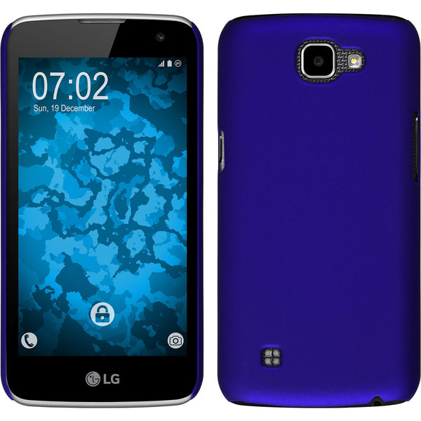 Hardcase für LG K4 2016 gummiert blau