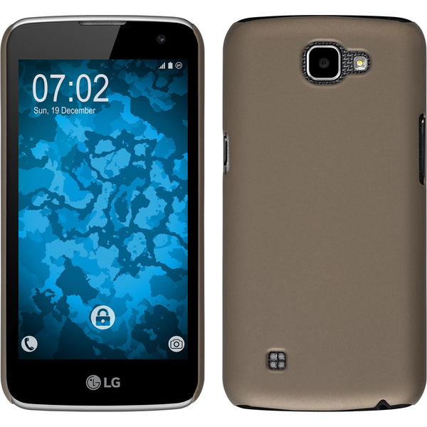 Hardcase für LG K4 2016 gummiert gold