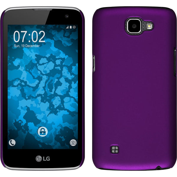 Hardcase für LG K4 2016 gummiert lila
