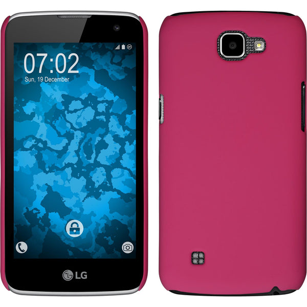 Hardcase für LG K4 2016 gummiert pink