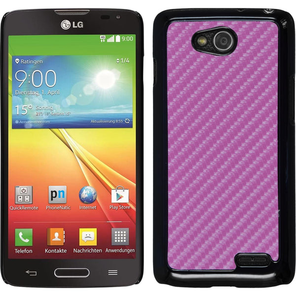 Hardcase für LG L90 Carbonoptik pink