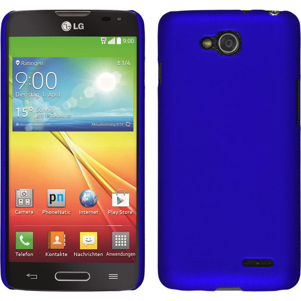 Hardcase für LG L90 gummiert blau
