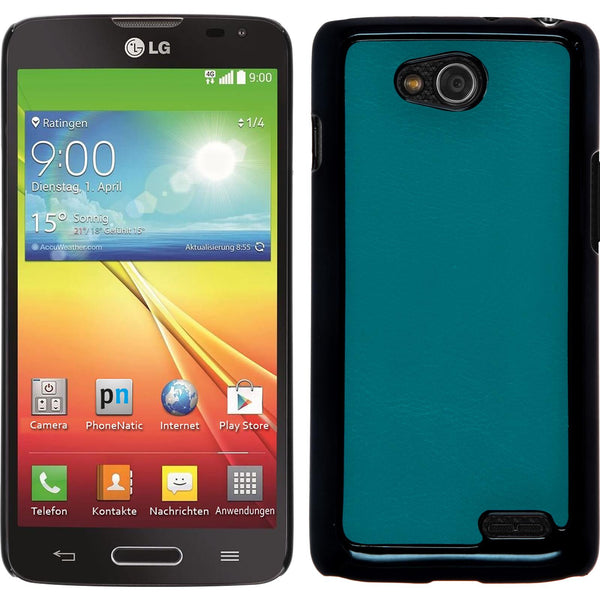 Hardcase für LG L90 Lederoptik türkis