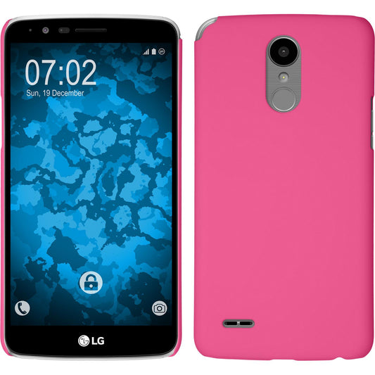 Hardcase für LG Stylus 3 gummiert pink