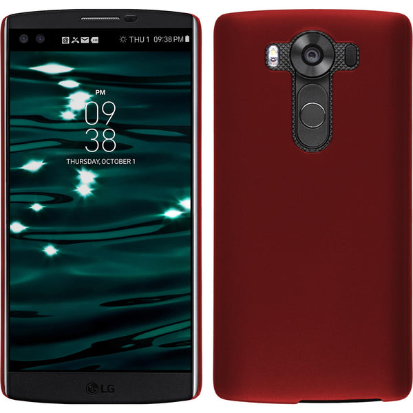 Hardcase für LG V10 gummiert rot