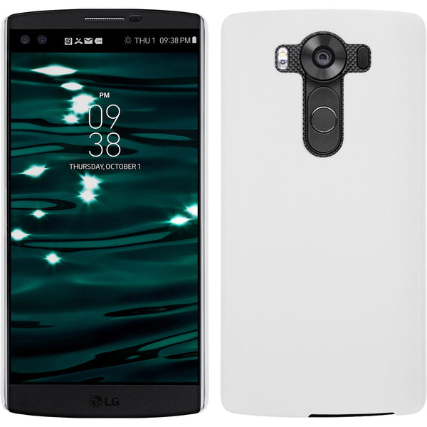Hardcase für LG V10 gummiert weiﬂ